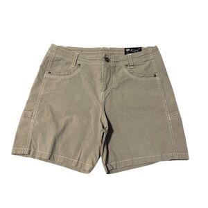 KUHL Women’s 7 Inch Hiking Shorts 8 Grey Khaki Outdoor Athletic Camping Pockets